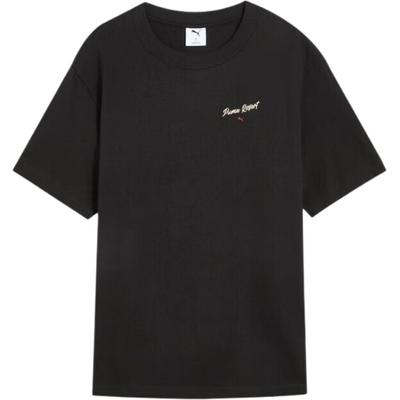 Premium Ess Ss25 Fashion Versatile Loose Fit Embroidered T-Shirt Men Tops Black 632533-01