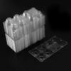 100pcs Plastic Egg Packs Bulk Clear Chicken Egg Tray Holder for Family Pasture Poultry Farm Business Market - 4 Grids