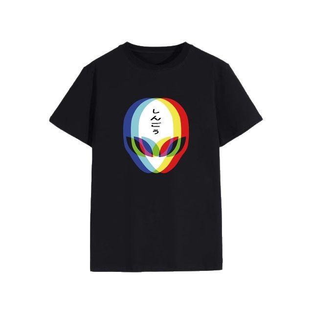 Hip-hop Youth Abstract Art Vertigo Print Sports Men Round Neck Short Sleeve T-shirt