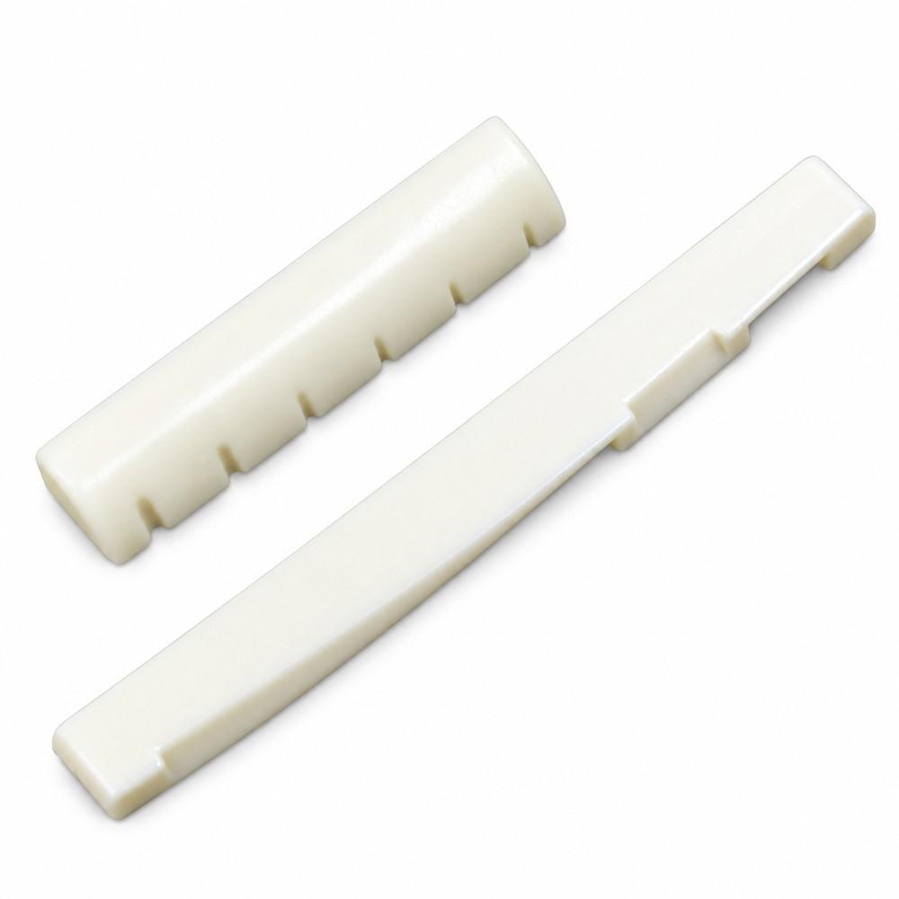 12PCS Plastic Acoustic Guitar Pegs White Color Folk Guitar Saddle  For Acoustic Guitar
