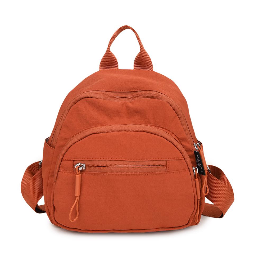 

Mini Womens Trend Nyl Backpacks Fashi Solid Color Female Small School Bags Rucksack For Teen Girls Fashi Casual Backpack помаранчевий