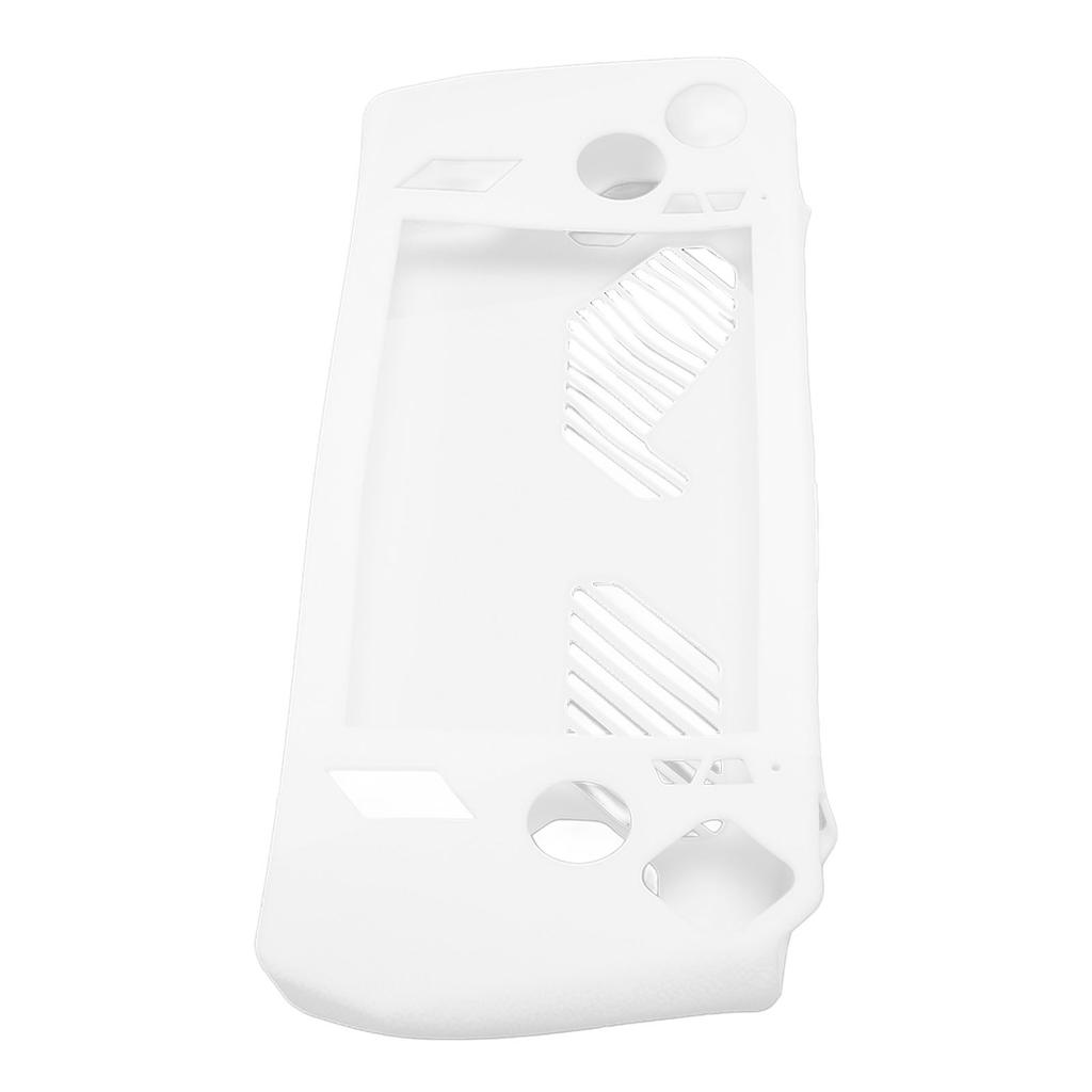 Game Console Protective Case Silicone Soft Protective Cover for Asus Rog Ally with Rocker Cap White