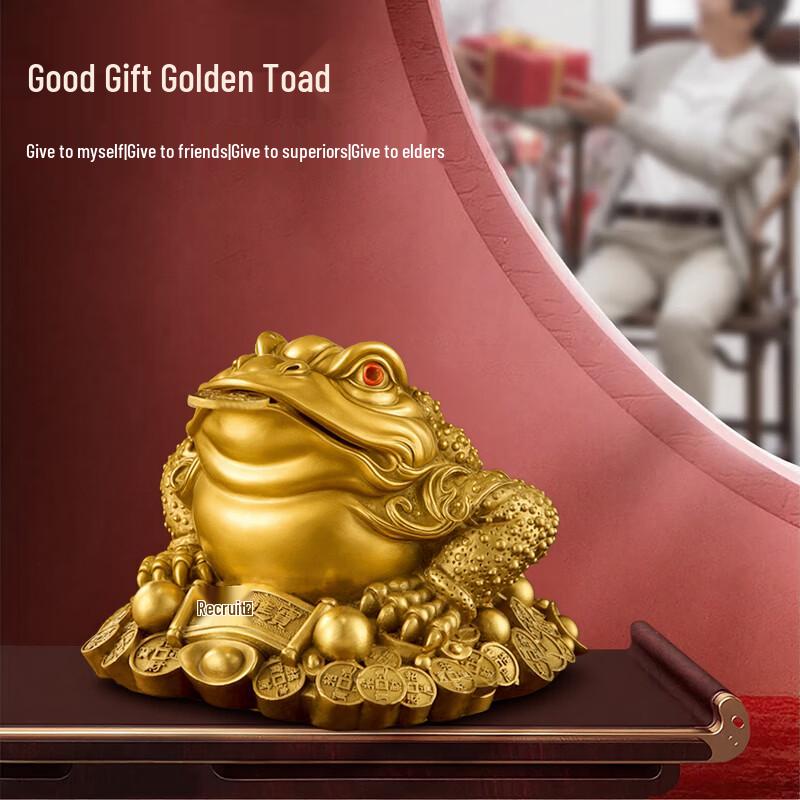 Brass Three-legged Money Toad Statue
