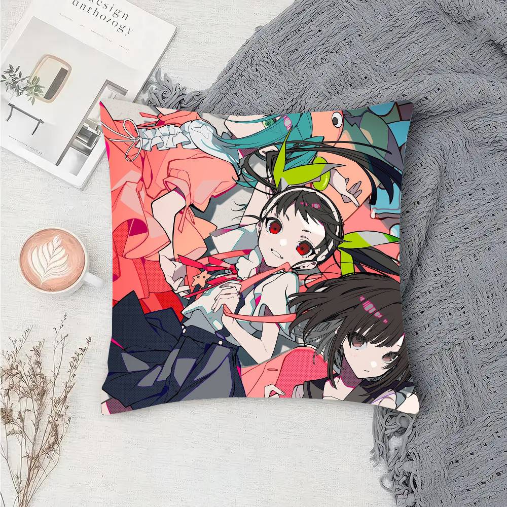 Anime M-Monogatari Series Pillow Case Sofa Cushion Cover Room Home Decoration