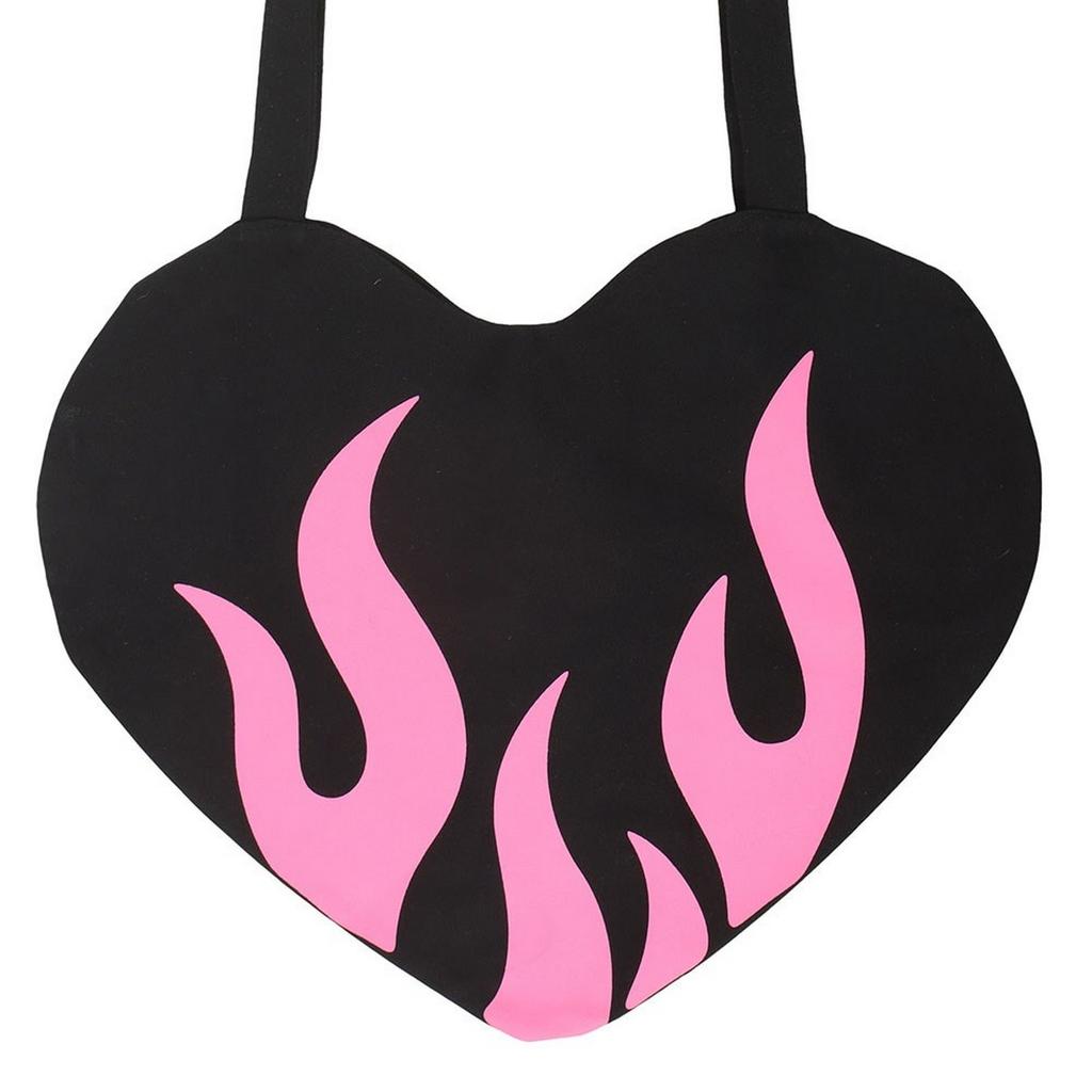 Something Different Flaming Heart Tote Bag