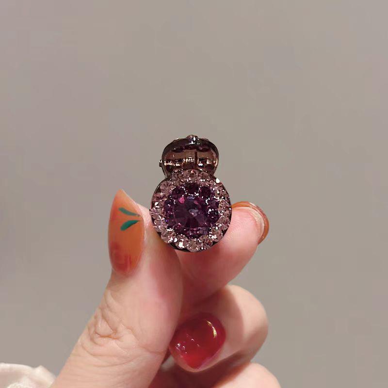 Mini Round  Hair Claw Retro Zircon Women Girls Claw Clip Small Hairpins Hair Crabs Girls Hair Accessories