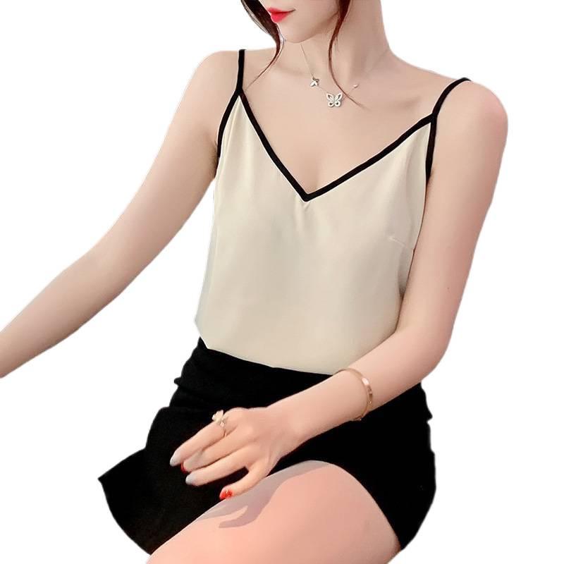 2026 Summer Versatile V-neck Chiffon Camisole: Elegant Layered Top