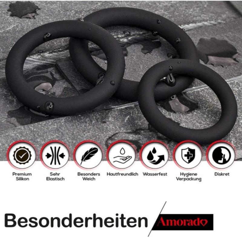 3pcs Cock Ring Colorful Penis Ring S/M/L Sex Toys for Men Rings Cockring Adult Toys Male Chastity Cock Cage Delay Time Sex Shop