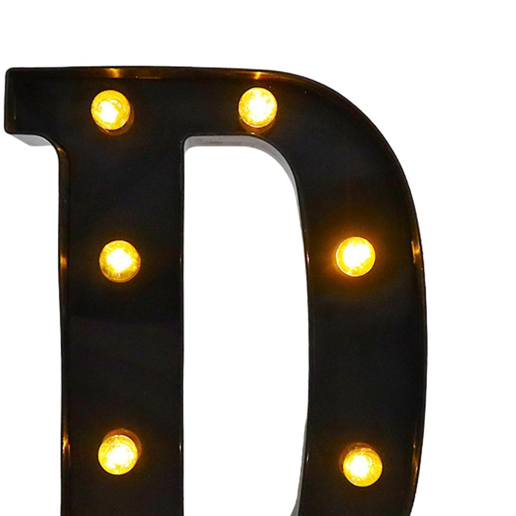 Lighted Marquee Letter Black Light up Alphabet Sign LED Marquee Letter Light for Wall Birthday Engagement Night Bar Decoration