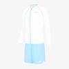 Arena Men S Wavy Regular Fit Zip Up raSh Guard Set  A6bm1pc01 Wht 