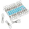 20/40/60/80Pcs Clothespins Stainless Steel 5cm Clips Clothes Pegs Household Washing Hang Laundry Metal Home Storage Tool Clothes