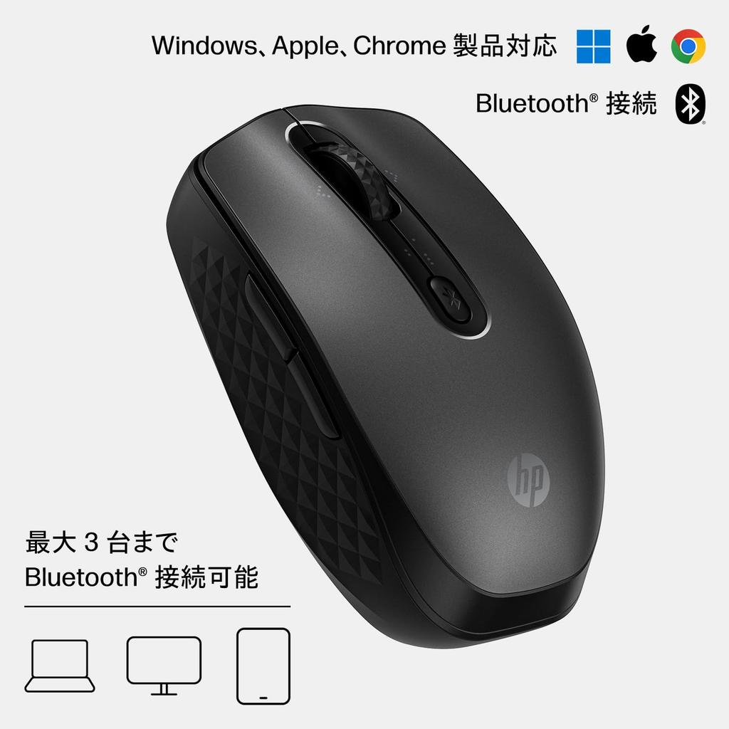 HP Wireless Mouse 690 Bluetooth Rechargeable Mouse with Qi Wireless Charging and Up To 4 Months of Battery Life USB-C Charging,