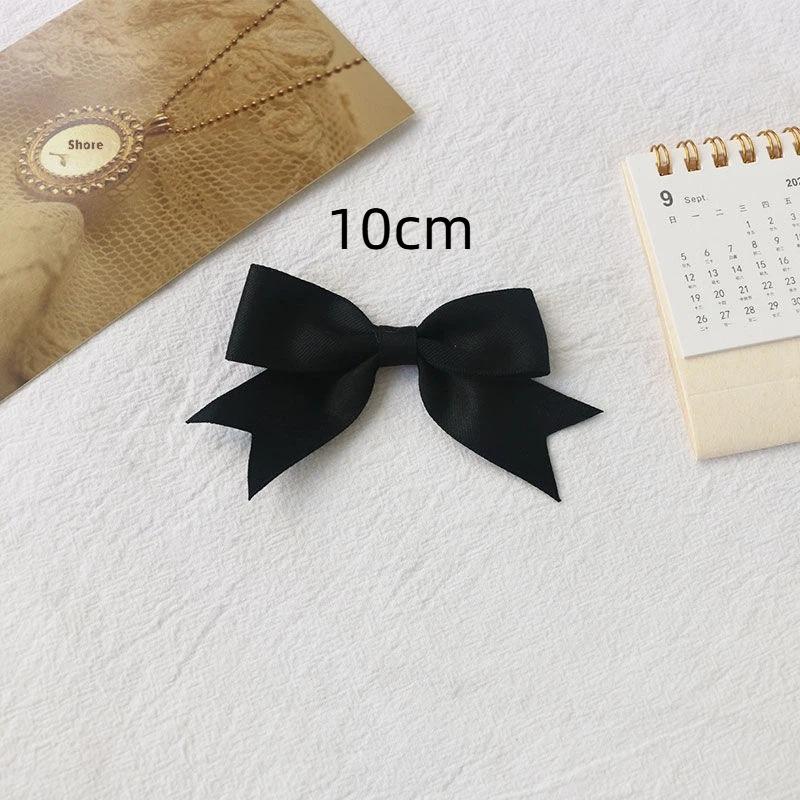 Black Bow Brooch With Ribbon And Safety Pin Simple Corsage Women'S Clothing Accessories Fashion Jewelry