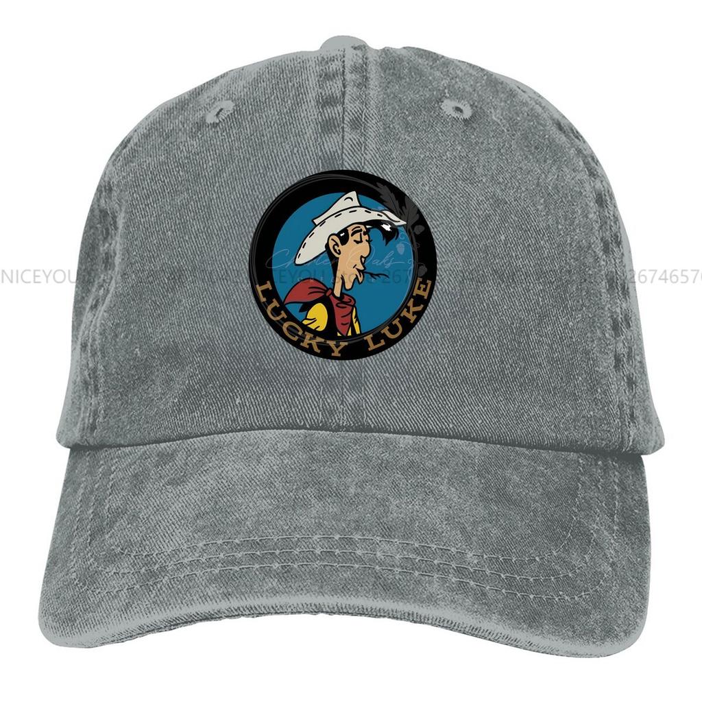 Cowboy In Circle Layered Baseball Cap Men Hats Women Visor Protection Snapback Lucky Luke Cartoon Comic Caps