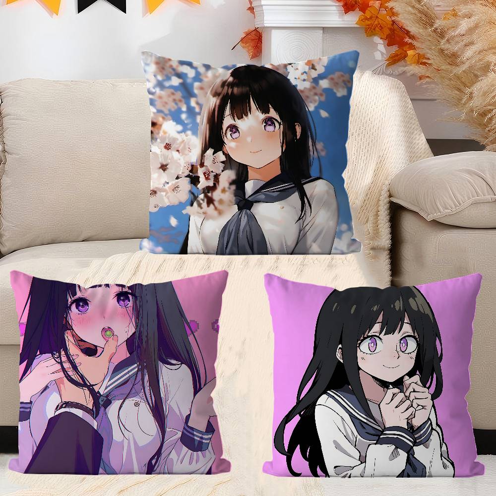 Chitanda Eru Anime Pillow Cushion Cover Pillowcase Living Room Sofa Home Decor Customized