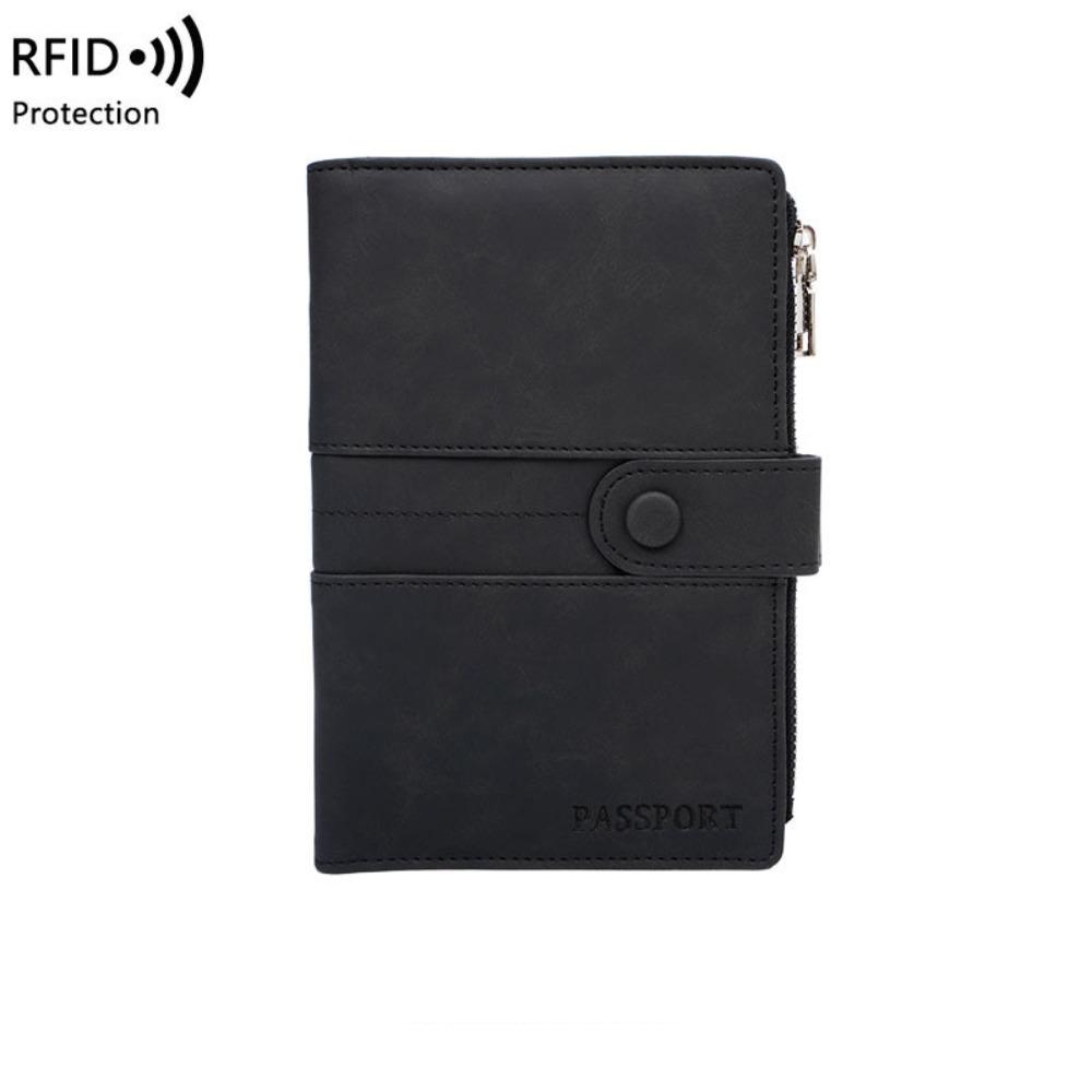 

RFID Anti-Theft Travel Wallet Card Holder Card Storage Bag Portable Passport Clip Men чорний