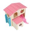Wooden Hamster Fun House Huts Toy Hamster Exercise Playthings Fun Gym Playground