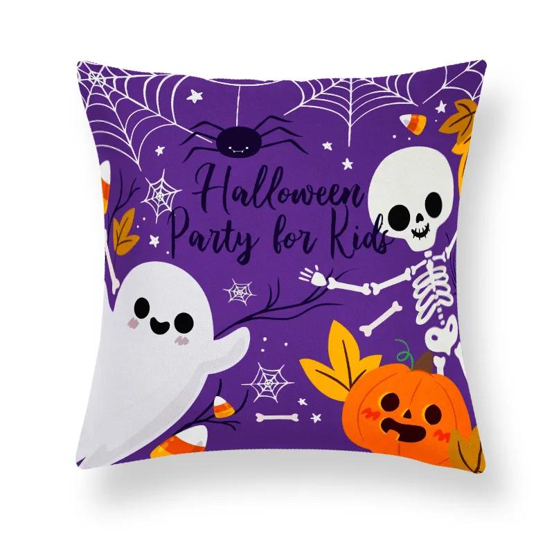 Eaby Cartoon Pillow Halloween Ghost Festival Pillow Cover Sofa Pillow Cushion Home Decoration