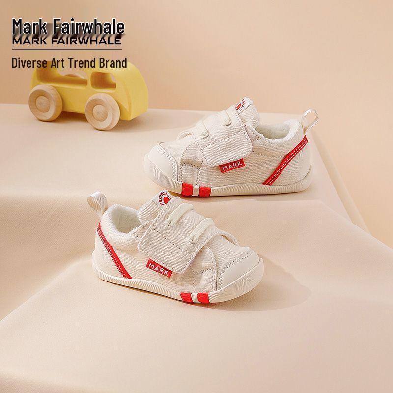 Mark Fairwhale Boys' Waterproof Leather Sports Shoes - 2025 Autumn Collection, Non-slip Running Shoes for Middle and Older Children.