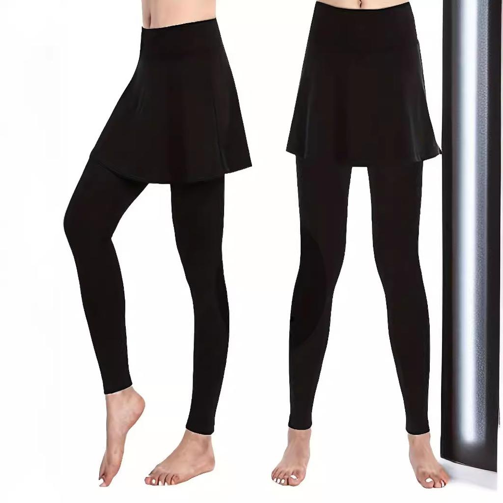 Large Size Cross-border Foreign Trade Spring and Summer Fitness Training Yoga Primer Skirt High Waist Abdomen Cover Hips Thin Sweatpants