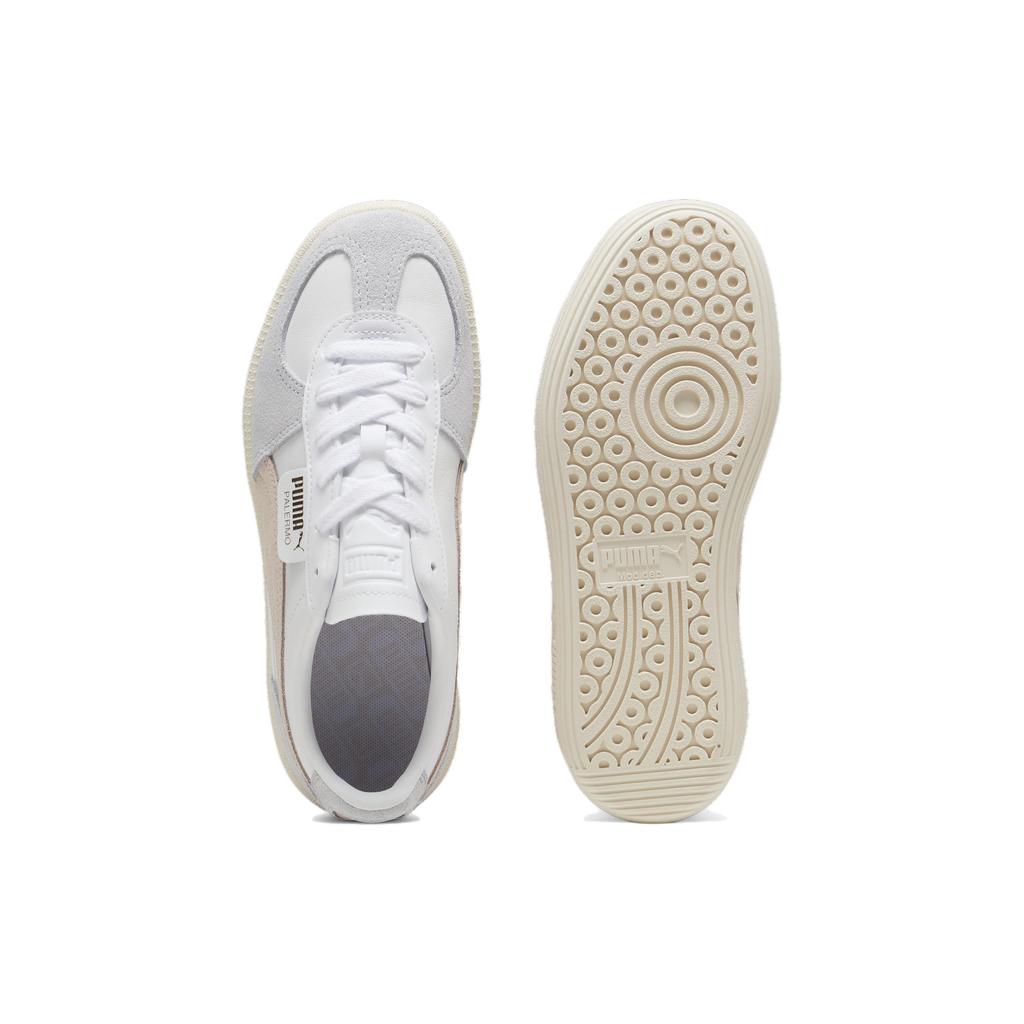 New PUMA Palermo Slip Resistant Low Top Skateboard Shoes Women's White Gray 397647-04