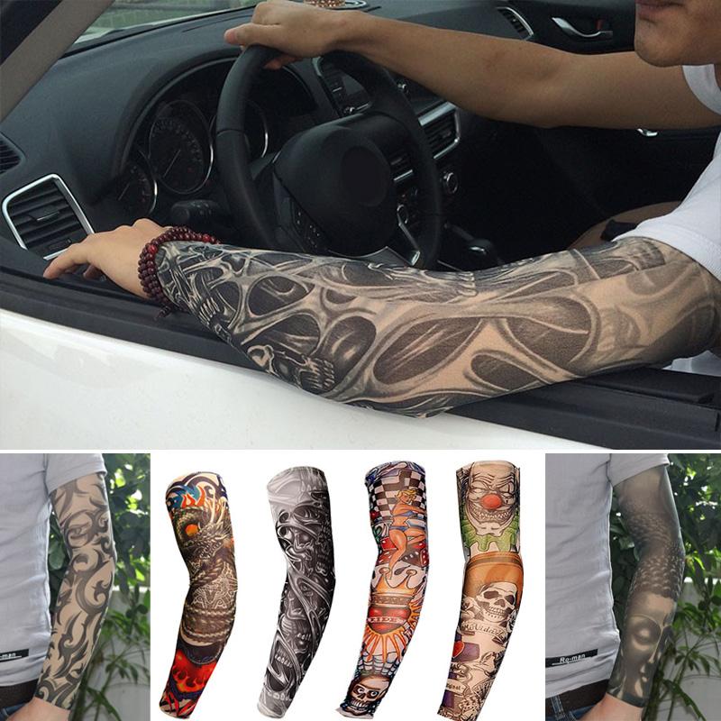Einarmige Outdoor-Radfahren-Tattoo-Sonnenschutzärmel Sommer-Tattoo-Blumen-Armärmel Modischer Stil