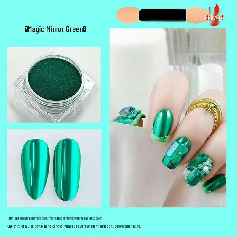 Metallic Fairy Magic Mirror Nail Art Powder - Gold & Silver Highlighter