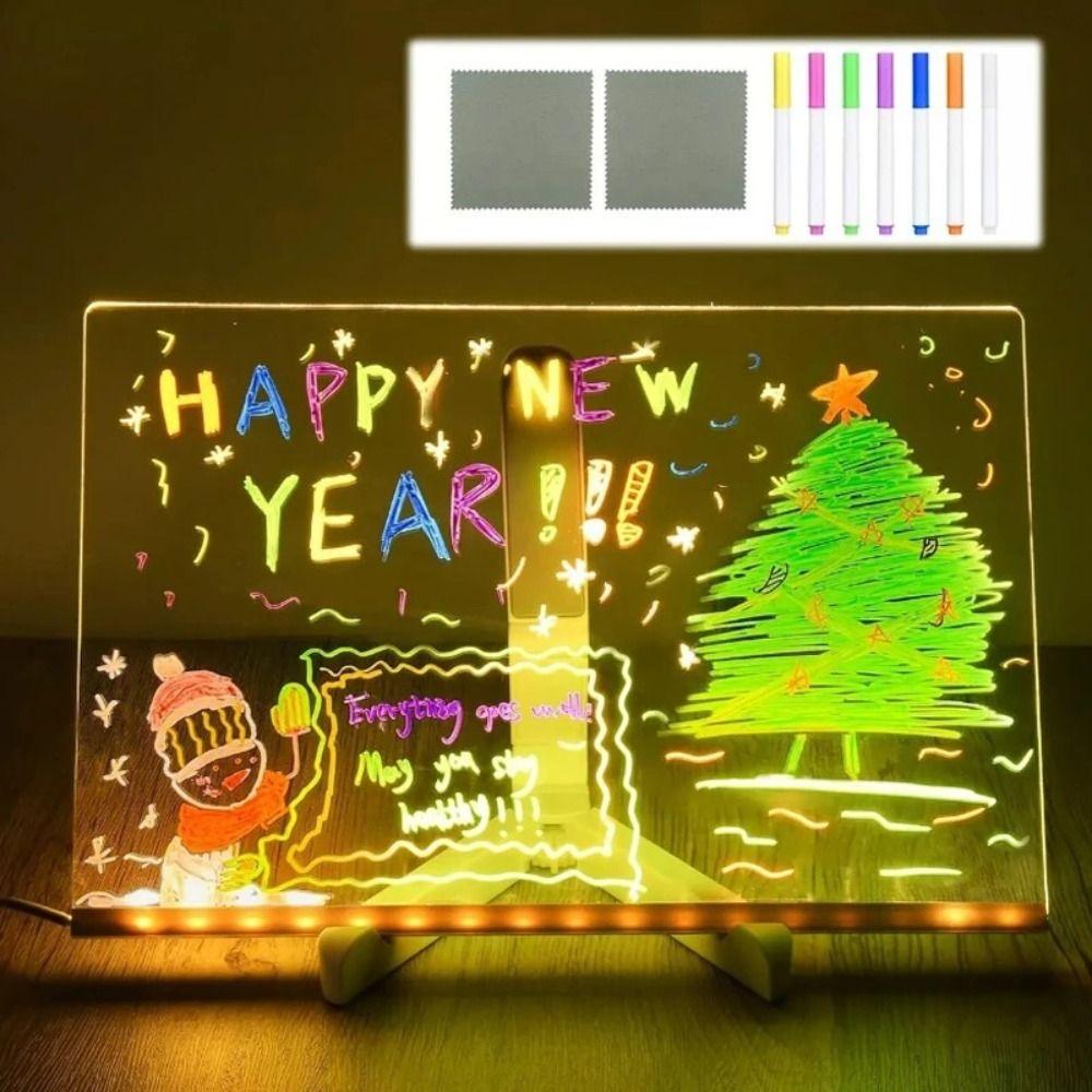 Colors Acrylic LED Drawing Board with Light Interactive Dry Erase Boards Clear Lumiboard Kids