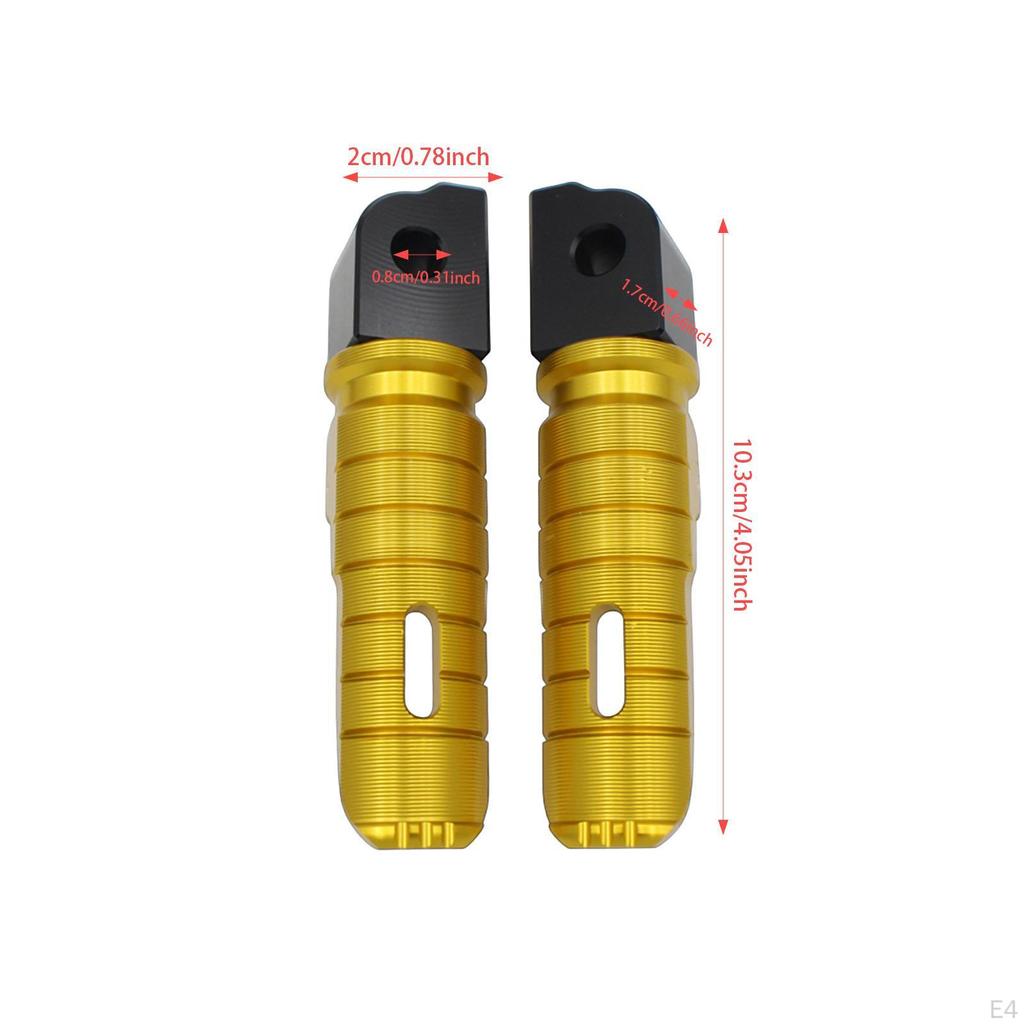 1 Pair of Motorcycle Rear Footrests Anti Slip Easy To Install Replaces Sturdy Motorbike Rest Pedals