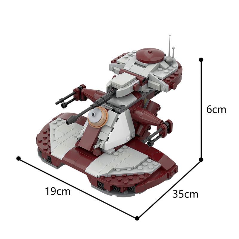 Space Republic Fighter Tank TX-130T AAT Occupier Military Transport Aircraft Minifig Scale Building Blocks Assembly Toy  Gifts