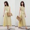 Demana Lyocell Linen Sleeveless Top & Skirt Set