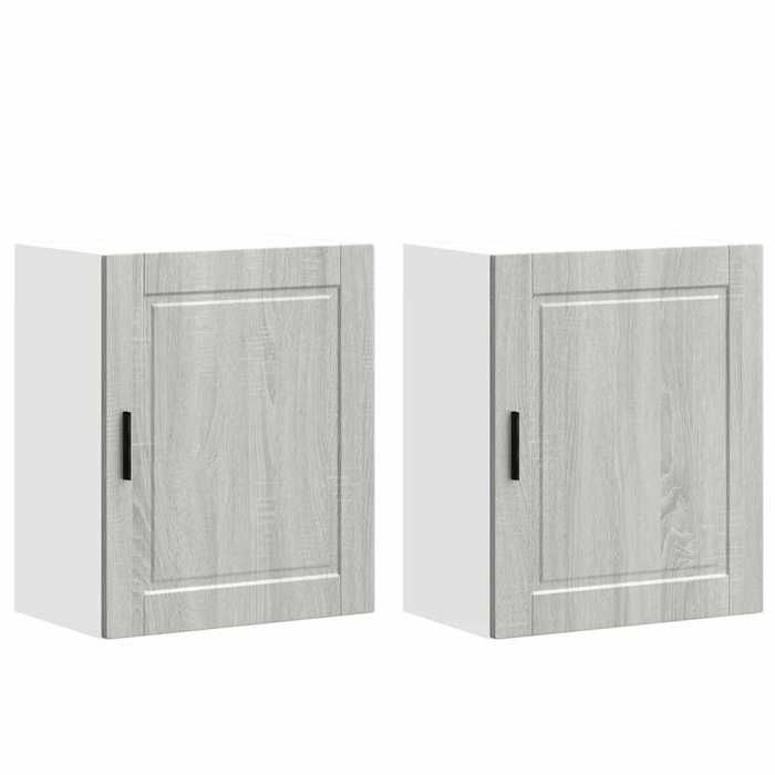 VidaXL Armoires murales de cuisine 2 pcs Porto sonoma gris, meuble mural de cuisine, armoire pour mur de cuisine, armoire 854050