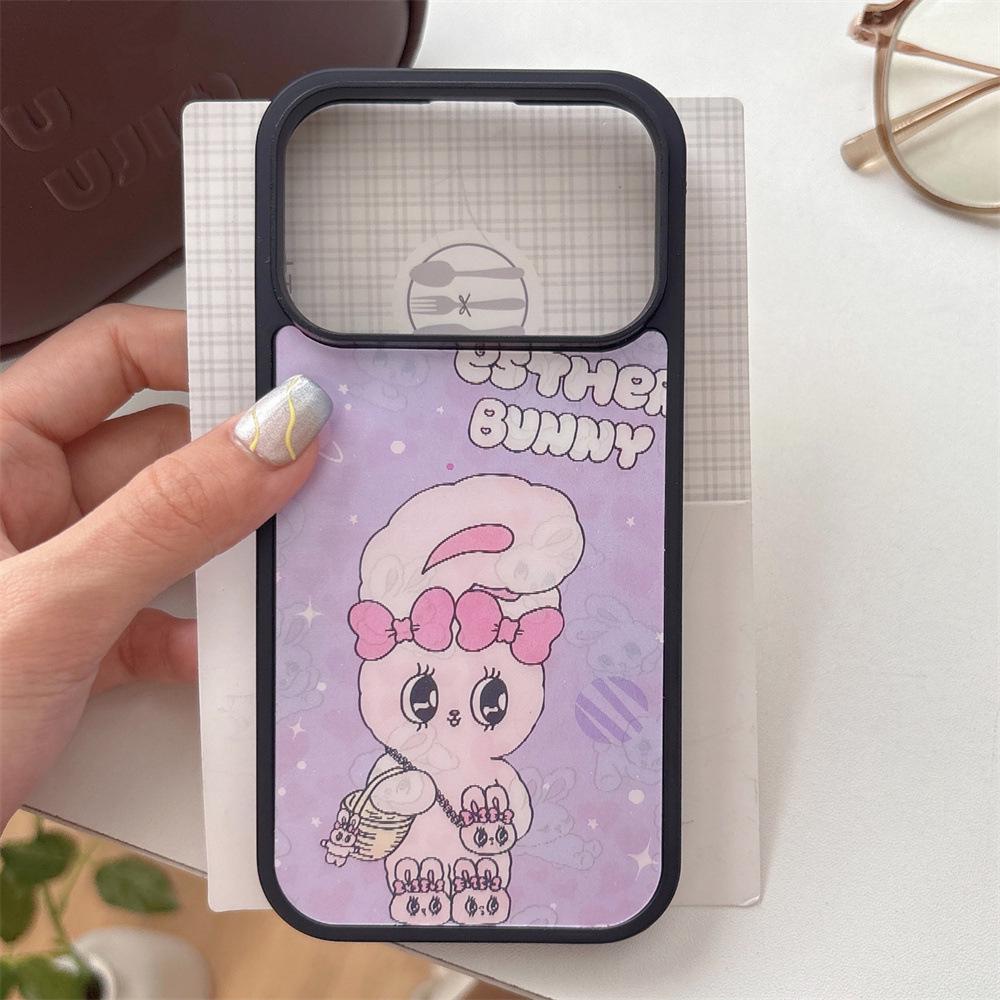 Pink Rabbit Cartoon Phone Case for iPhone 16/17 Air/13 Pro Max/12 - Magnetic, Cute Design