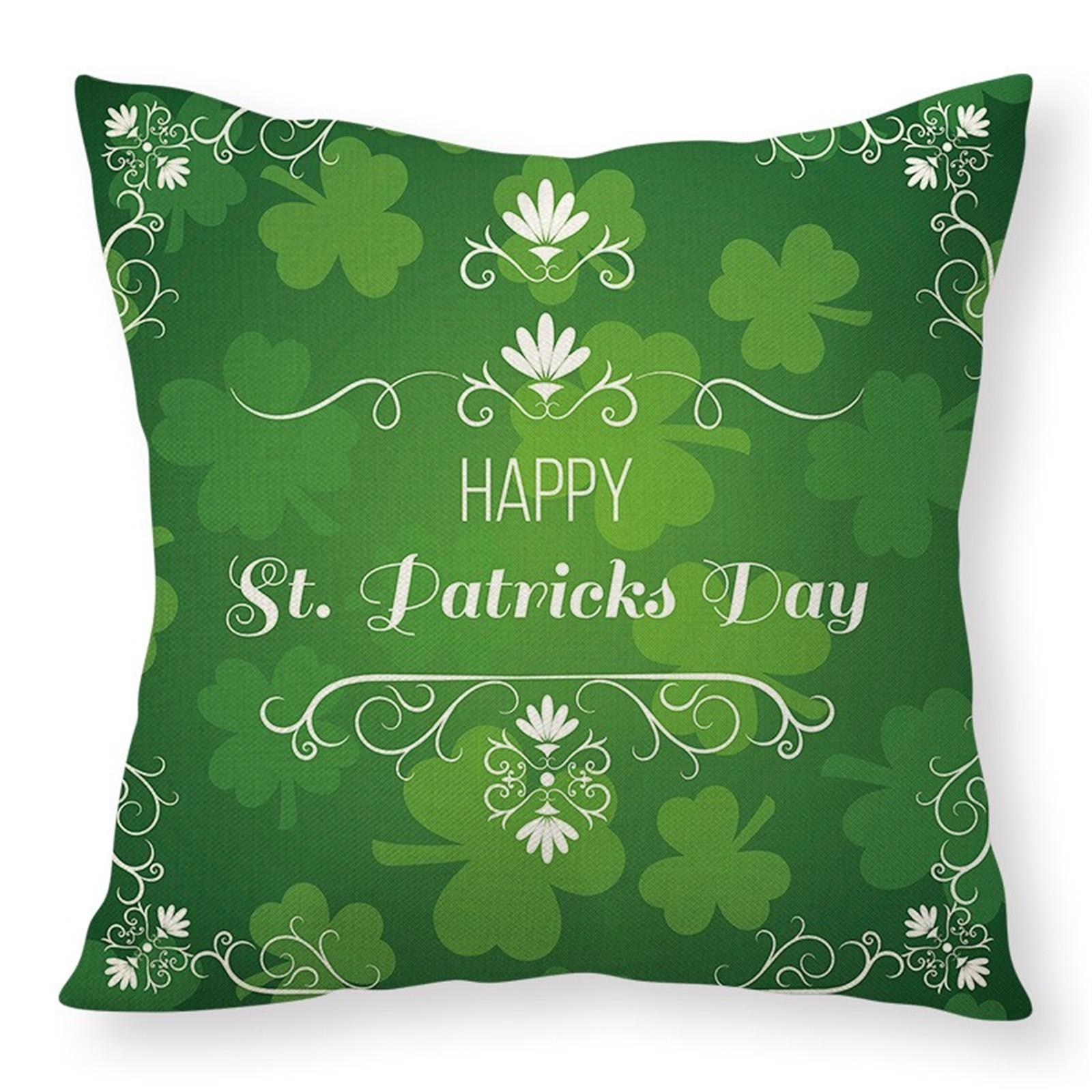 

улица. Чехол для подушки из хлопка и льна на День Святого Патрика, наволочка для дивана, домашний декор 45 см One Size