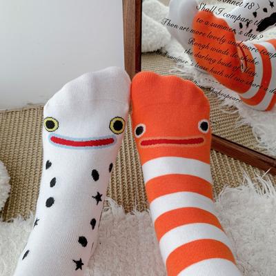 Okinawa Garden Eel Socks Cotton Sweat-Absorbing Breathable Tube Socks Cartoon Funny Fun Boneless Socks