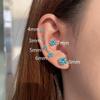 F136 Titanlegierung Steckerohrringe mit 5A Zirkonia, Vierzack-Rundfassung, Innengewinde Knorpel, Schalenboden Lippen- & Zungenpiercing-Ersatz.