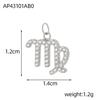 CARLIDANA Hot-Selling Stainless Steel Pendant 12 Zodiac Silver Color Pendant DIY Jewelry Accessories Necklace Pendant Charms