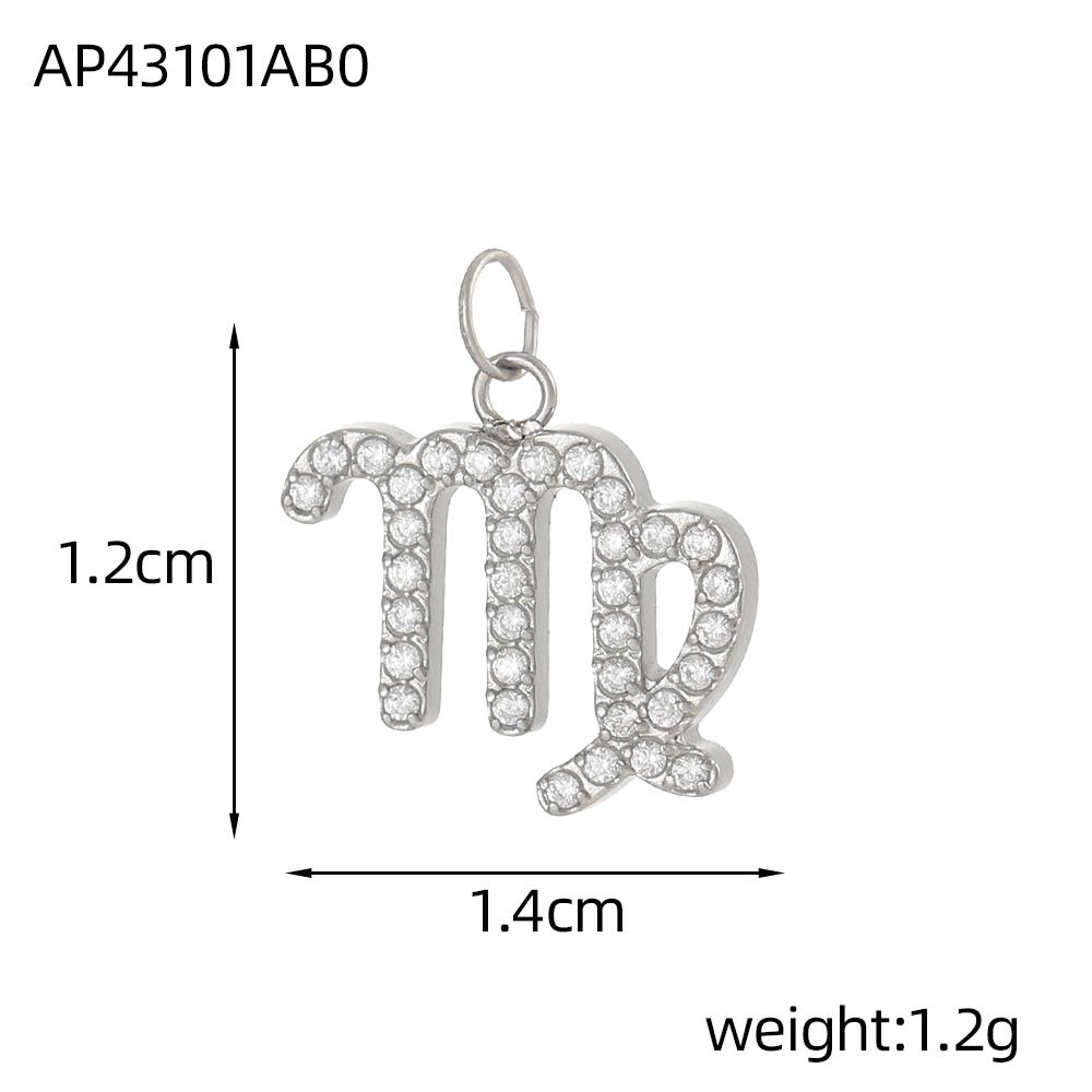 CARLIDANA Hot-Selling Stainless Steel Pendant 12 Zodiac Silver Color Pendant DIY Jewelry Accessories Necklace Pendant Charms