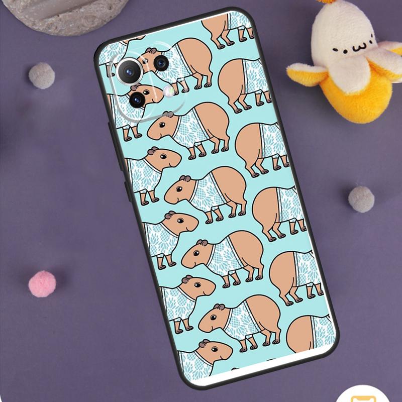 Cute Cartoon Capybara Case For Xiaomi 15T 13T 14T Pro 14 15 Ultra 17 Pro Max POCO X7 X6 X5 F5 F6 F7 F8 Pro Cover