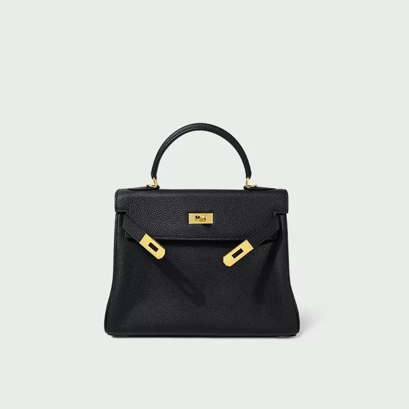 First layer cowhide high quality lychee pattern women's bag shoulder crossbody handbag