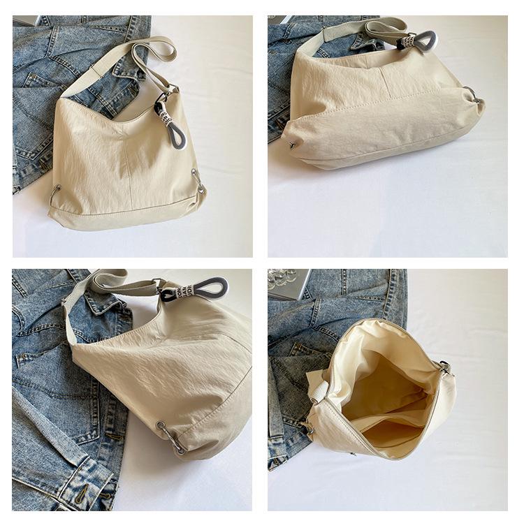 2025 Women's Lightweight Large-Capacity Crossbody Bag - Simple, Fashionable, Solid Color Casual Design