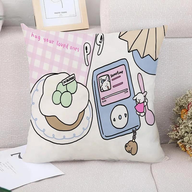 

Милый кролик Декоративная наволочка для гостиной, офиса, дома, наволочка для автомобиля, украшения 40x40cm