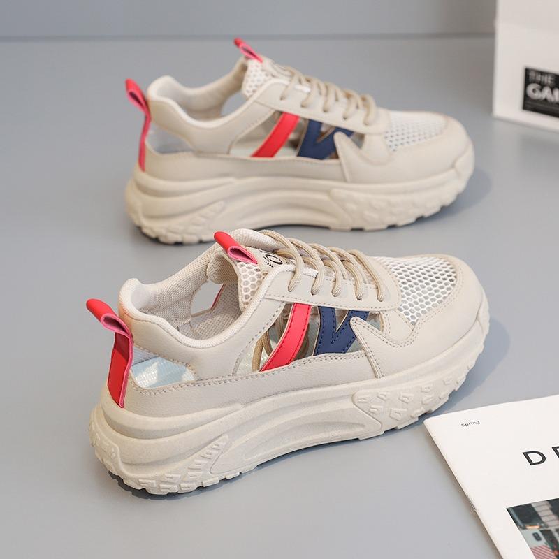 Women Hollow Out Mesh Breathable Thick Sole Casual Chunky Dad Sports Shoes