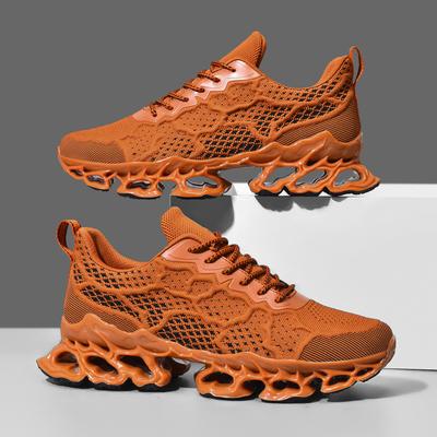 Chaussures de papa pour hommes été nouvelles chaussures de course respirantes à semelle épaisse à tissage fly-mail mode chaussures de sport décontractées