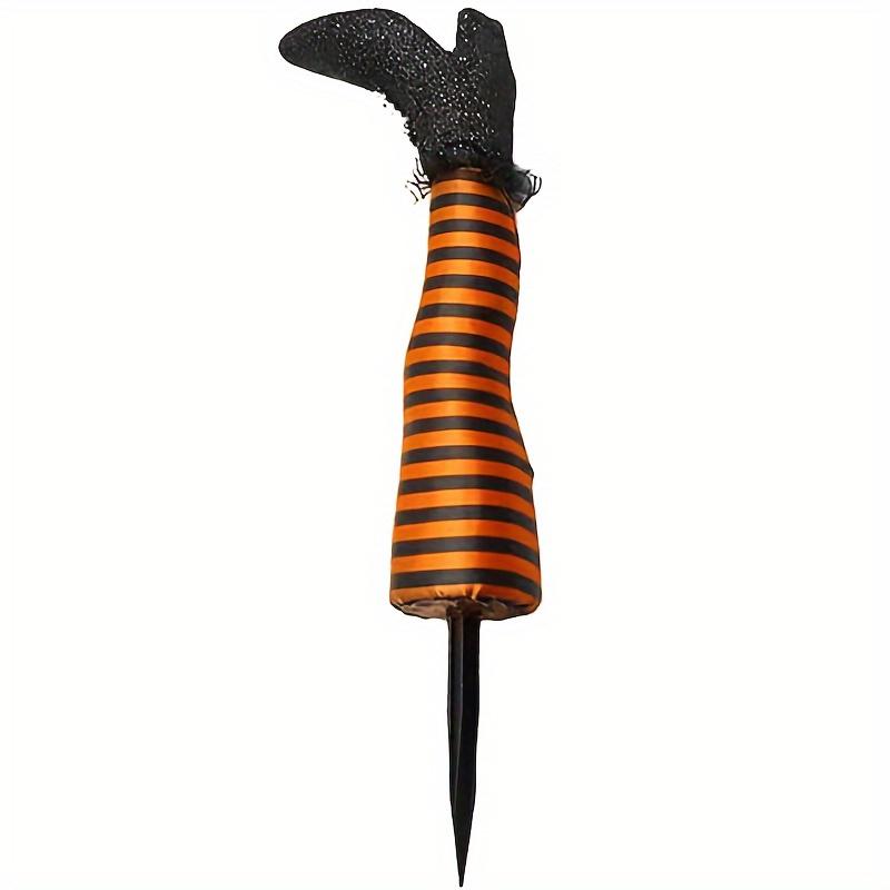 

1 пара ножек злой ведьмы на Хэллоуин, поддельные ноги ведьмы для украшения лужайки, сада, вечеринки во дворе оранжевый