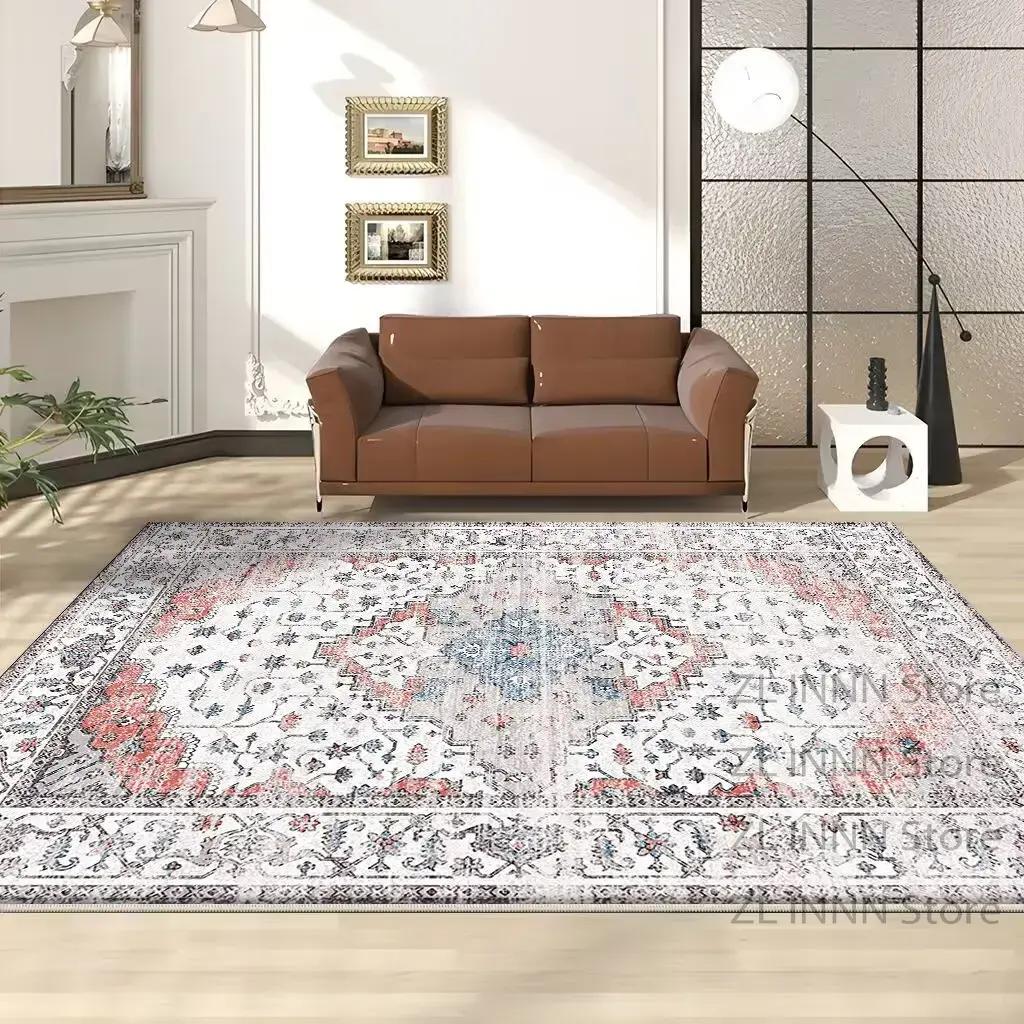 Boho Large Carpet for Living Room Persian Retro Decoration Home Non-slip Easy Clean Rug Bedroom Cloakroom Washable Floor Mat