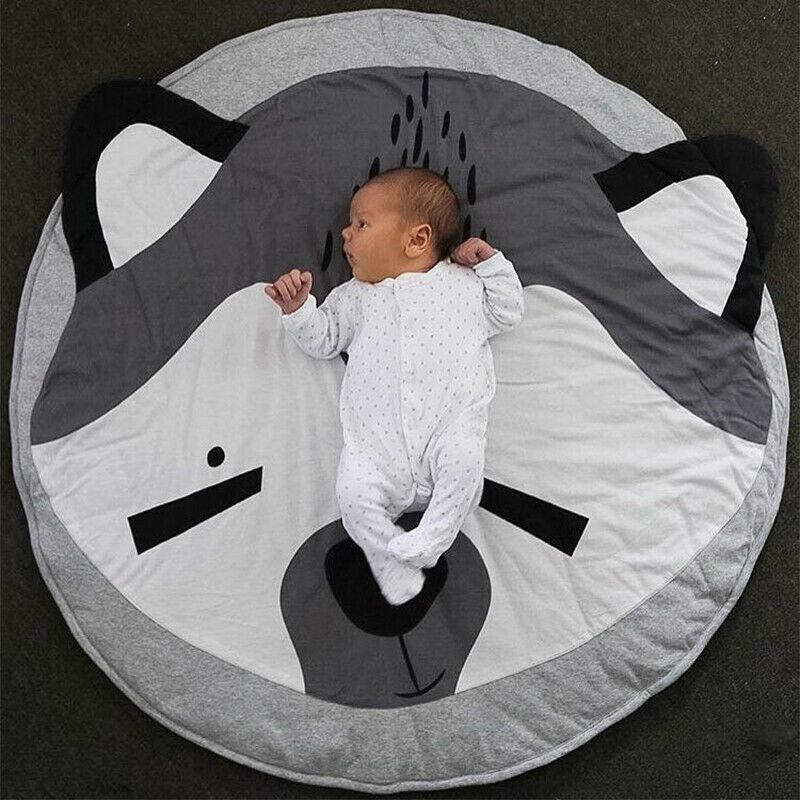 

Cartoon Fox Print Animal Soft Cotton Baby Activity Mat Newborn Blanket Crawling Fox