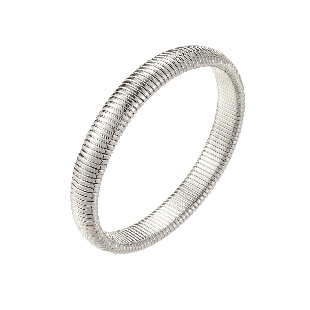 

Simple Stainless Steel Couple Bracelet 10/15mm Wide Men s and Women s Personalized Versatile Elastic Bracelet, Accessories width 15mm * length 20cm
