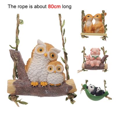 Garden Animal Pendant Cute Parent-child Resin Hanging Piece Horticulture Decoration Ornament Landscape Warm Lovers Hangings