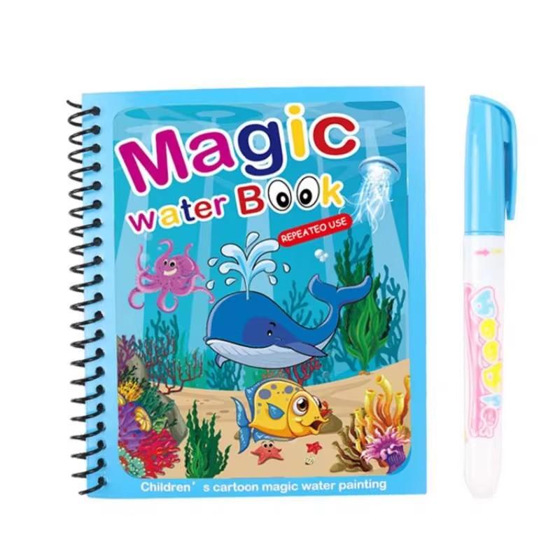 1 Buch+1 Stift Wiederverwendbares Malbuch Wassermalbuch Sensorische Früherziehung Puzzle Malspielzeug